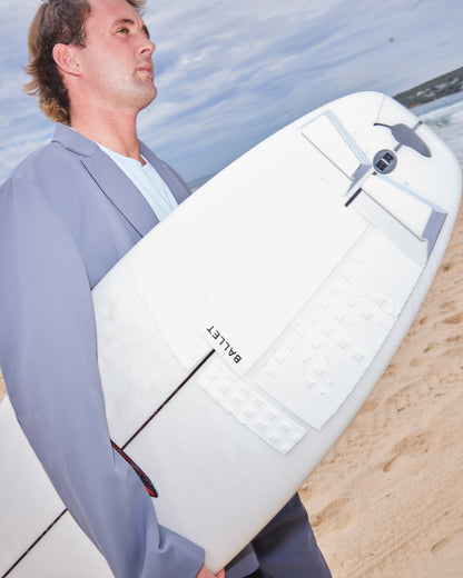 BALLET x NASA (New Amsterdam Surf Association) PRO 5-Piece Deck Pad for Shortboards, WHITE